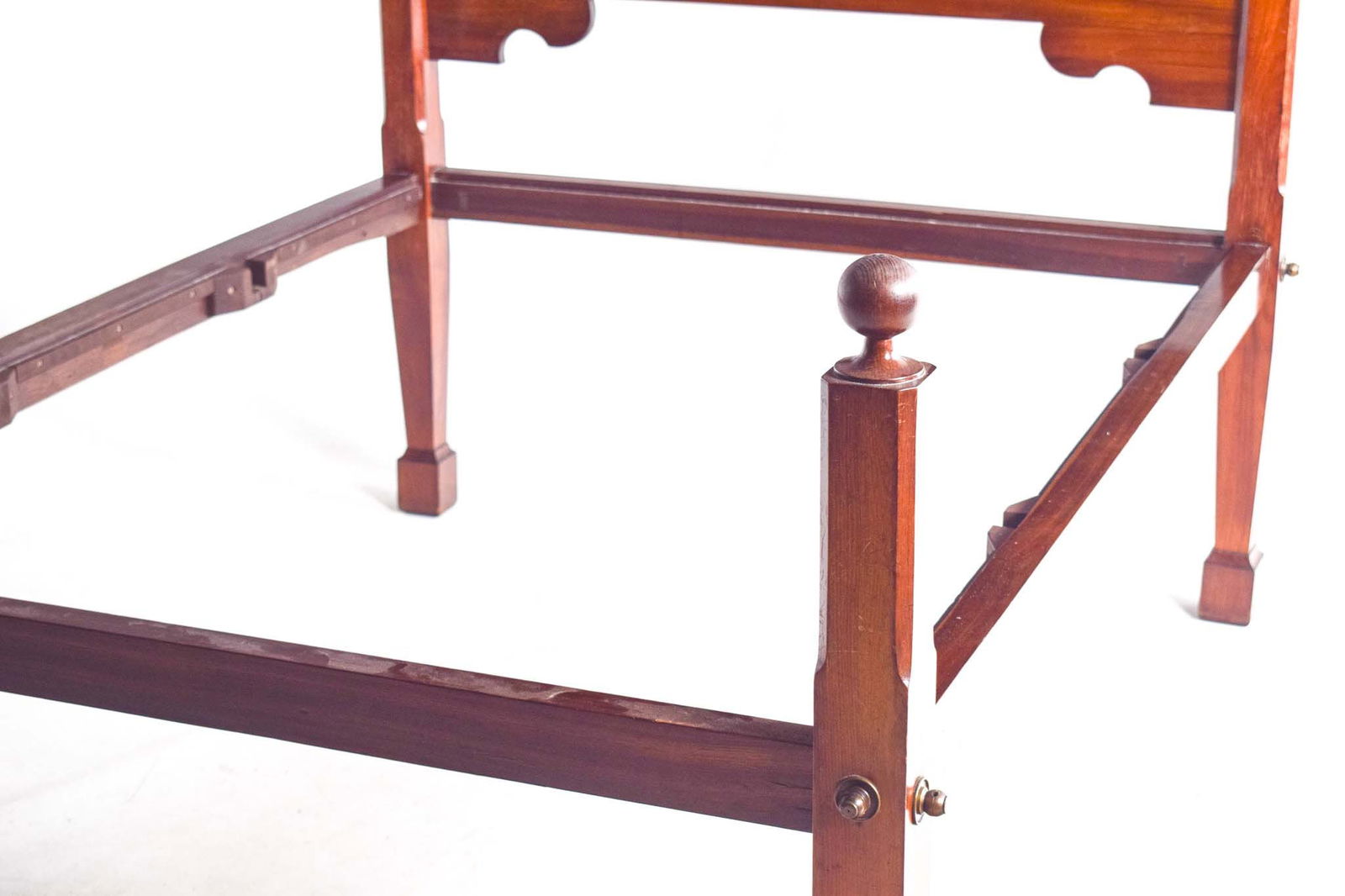 Vintage Portugese Double Bed in Rosewood, 1890 - 7