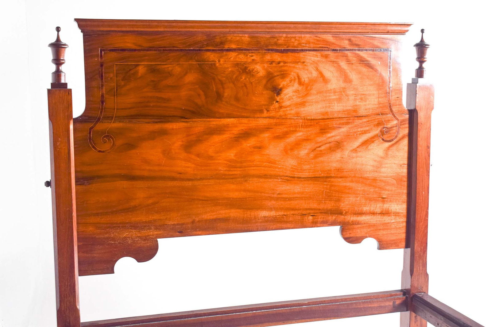Vintage Portugese Double Bed in Rosewood, 1890 - 8