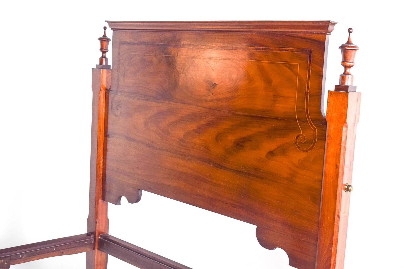 Vintage Portugese Double Bed in Rosewood, 1890 - 9