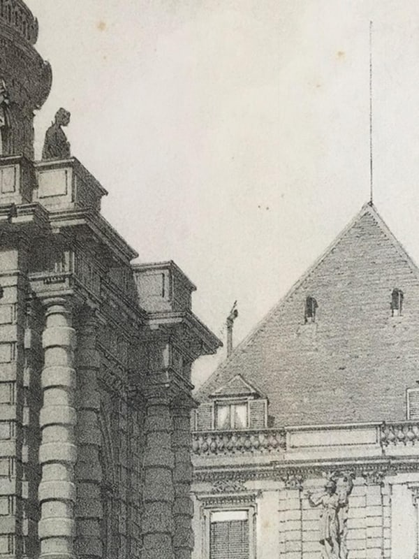 French Artist, Paris, Black and White Print on Paper - 10