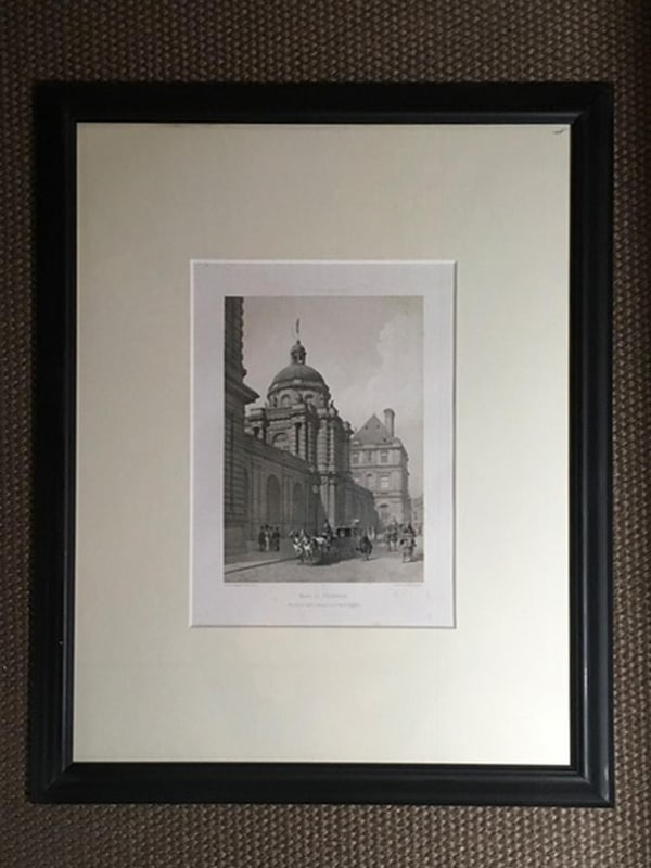 French Artist, Paris, Black and White Print on Paper - 2