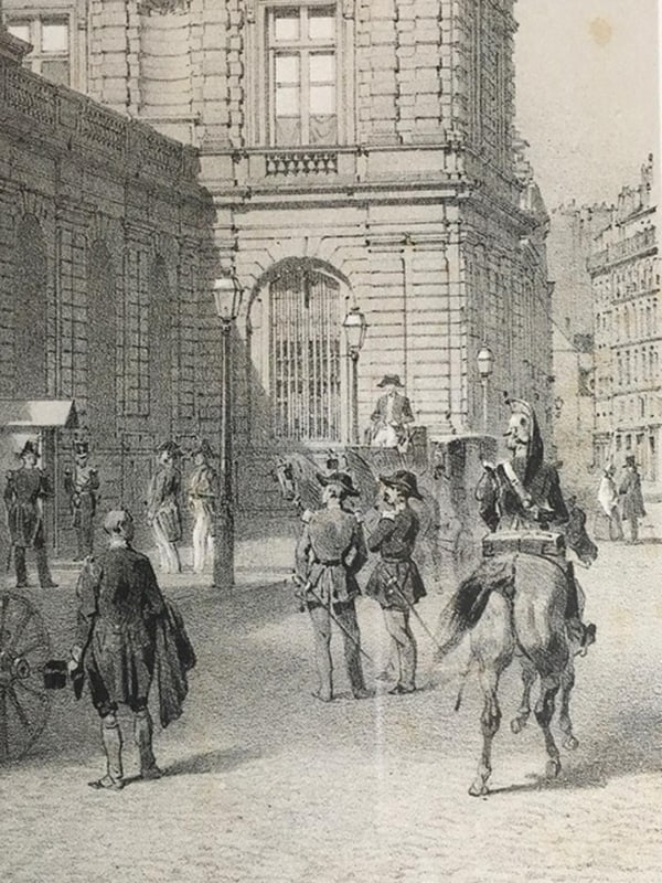 French Artist, Paris, Black and White Print on Paper - 8