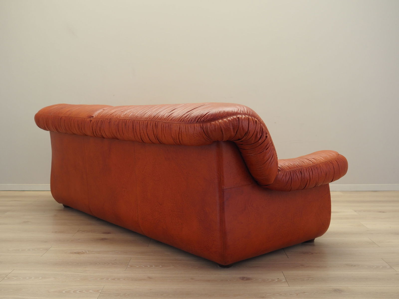 Italian Red Leather Sofa from Pellerossi, 1970s - 7