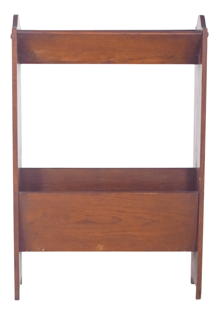 Portuguese Oak Magazine Rack, 1950s (1 of 7)