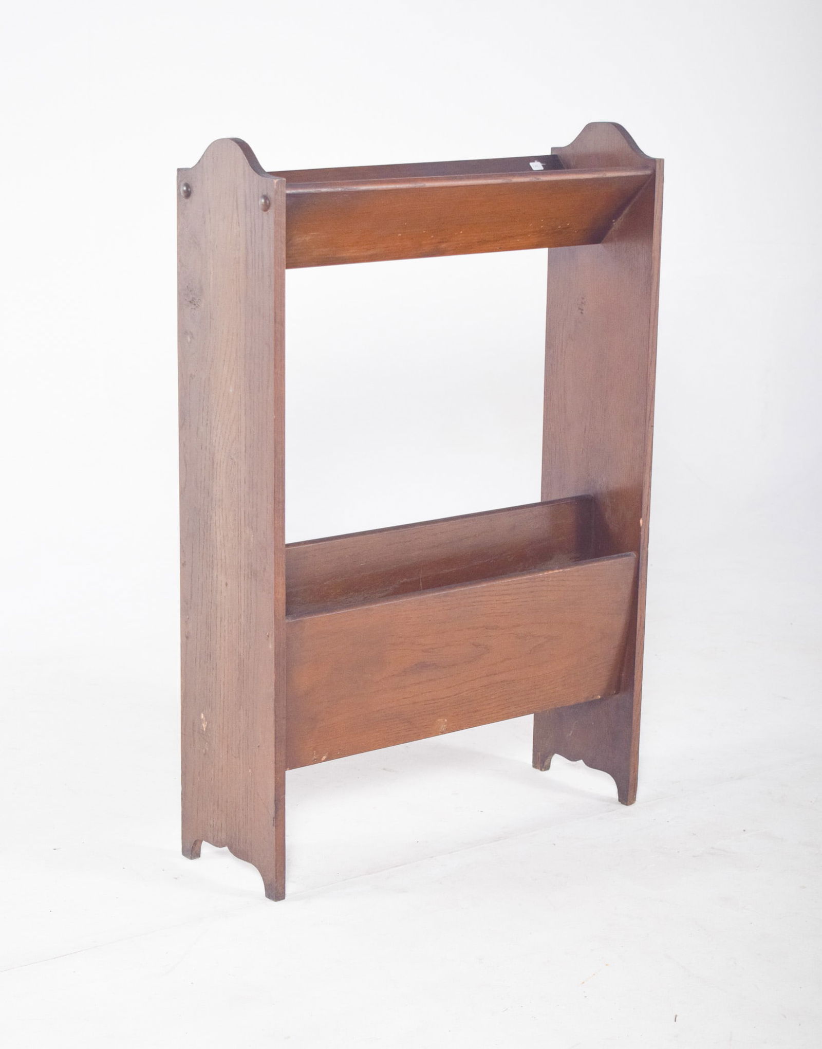 Portuguese Oak Magazine Rack, 1950s - 2