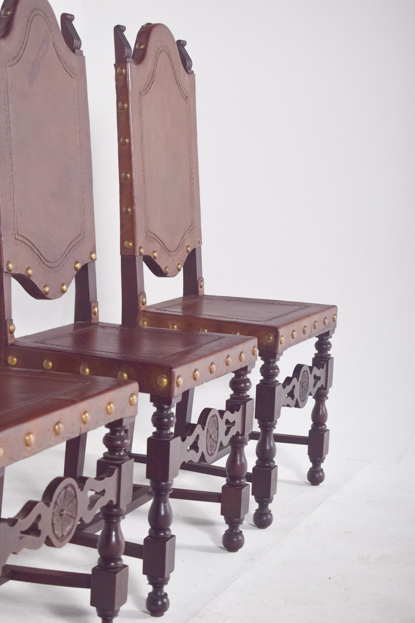 Dining Chairs with Leather Seats and Backs, Set of 5 - 12