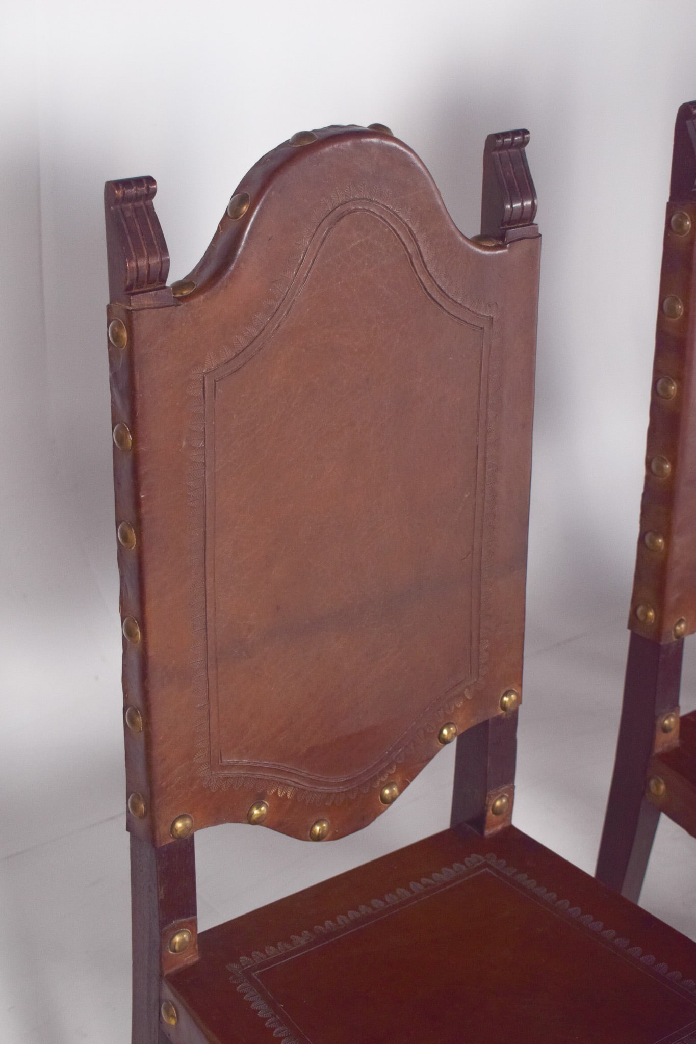 Dining Chairs with Leather Seats and Backs, Set of 5 - 9