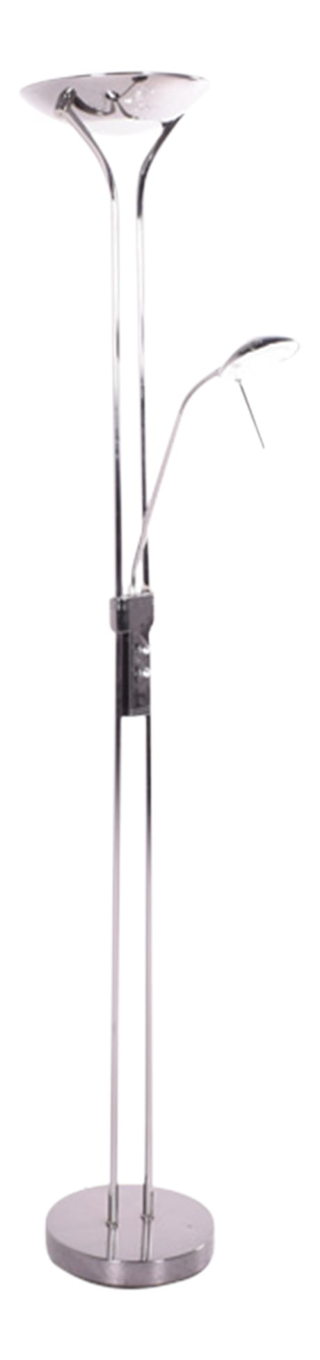 Danish Metal Floor Lamp, 1950s: This metal floor lamp was produced in Denmark. Country of Manufacture: Denmark Design Period: 1950 to 1959 Production Period: 1950 to 1959 Restoration and Damage Details: Light wear consistent with