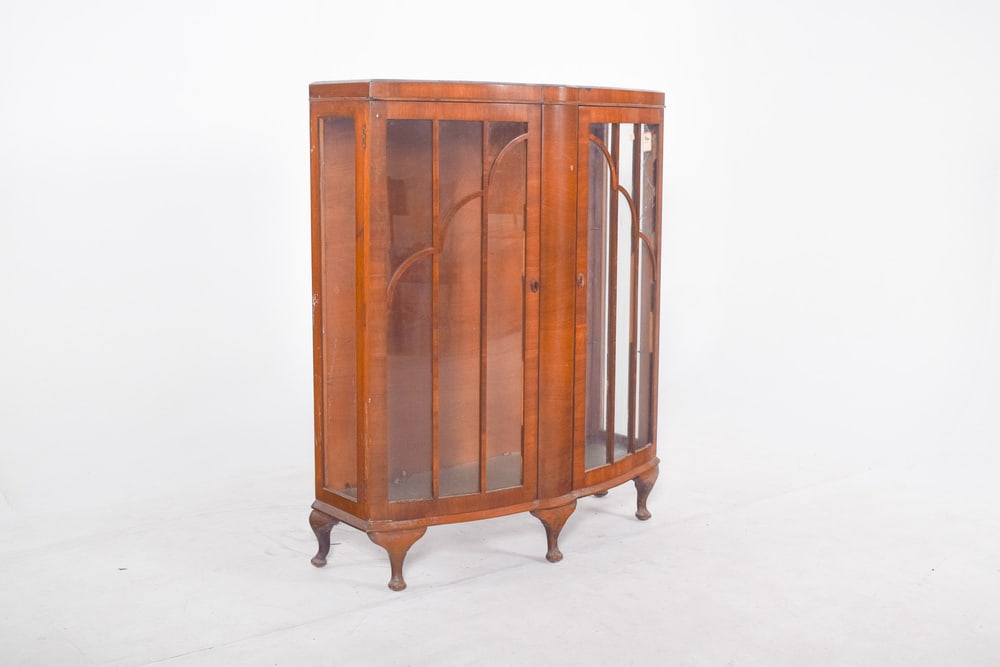 Portuguese Double-Door Showcase Cabinet, 1890s - 2