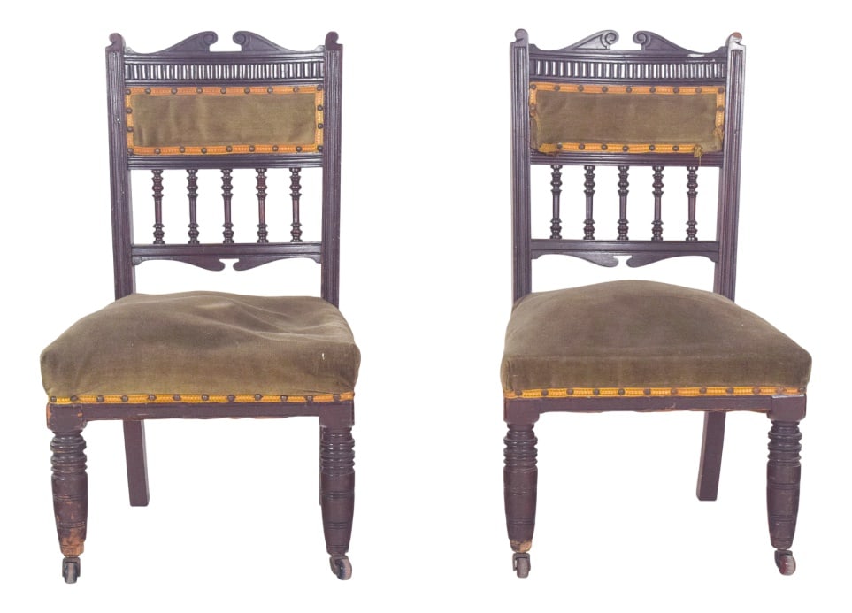 Set of English Ladies Chairs, 1920s (1 of 8)