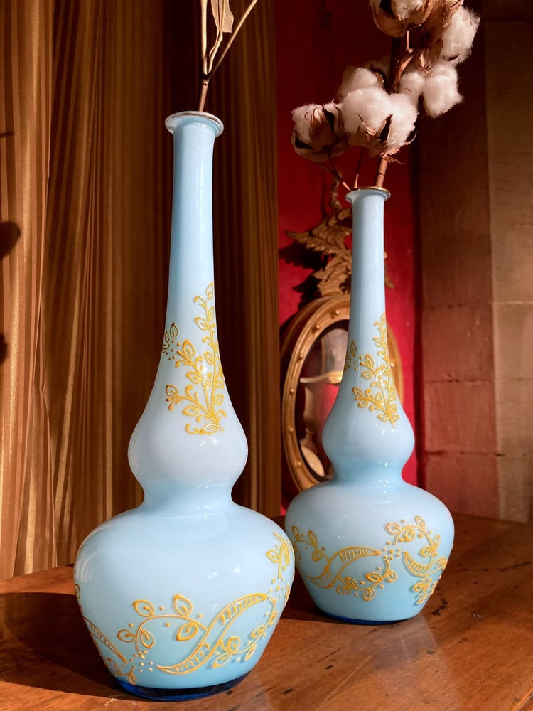 Murano Glass Opaline Soliflower Vases, Set of 2 - 7