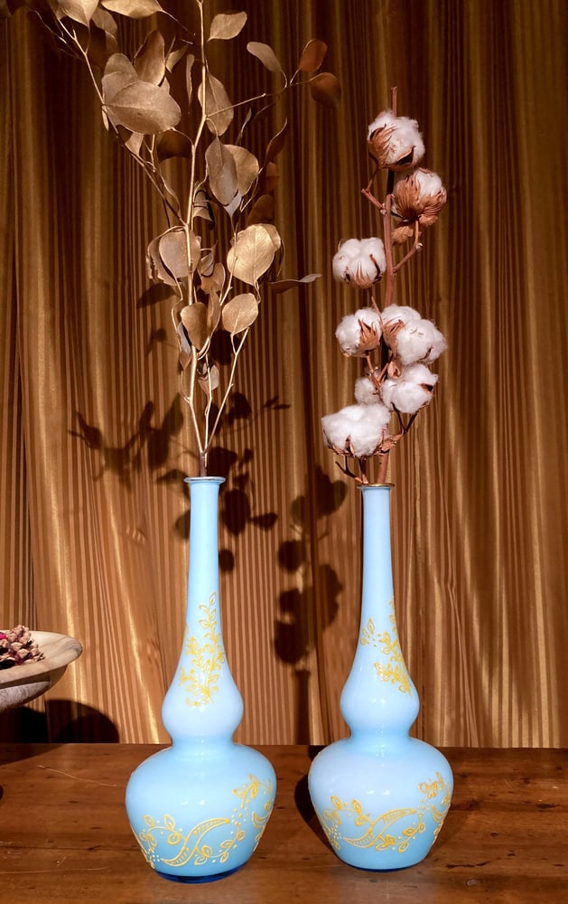 Murano Glass Opaline Soliflower Vases, Set of 2 - 9