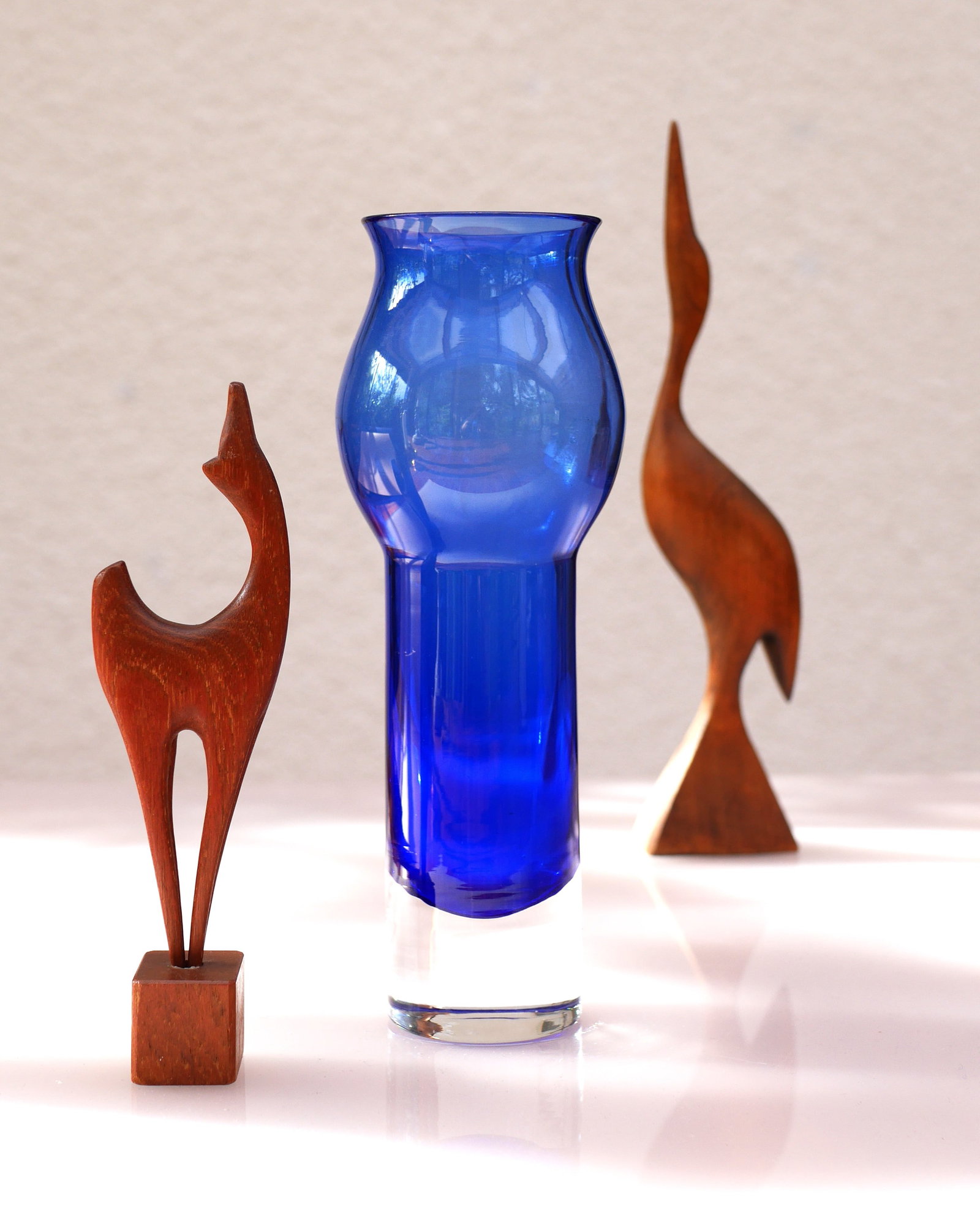 Cobalt Blue Glass Vase from Borgström Åseda, Sweden - 8