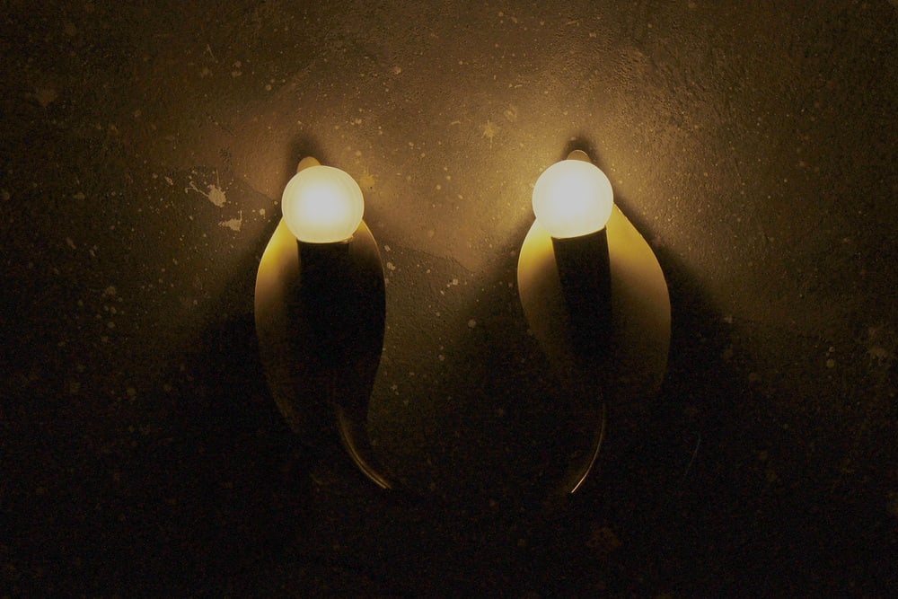 Leaf Shaped Brass Sconces, Italy, 1950s, Set of 2 - 4