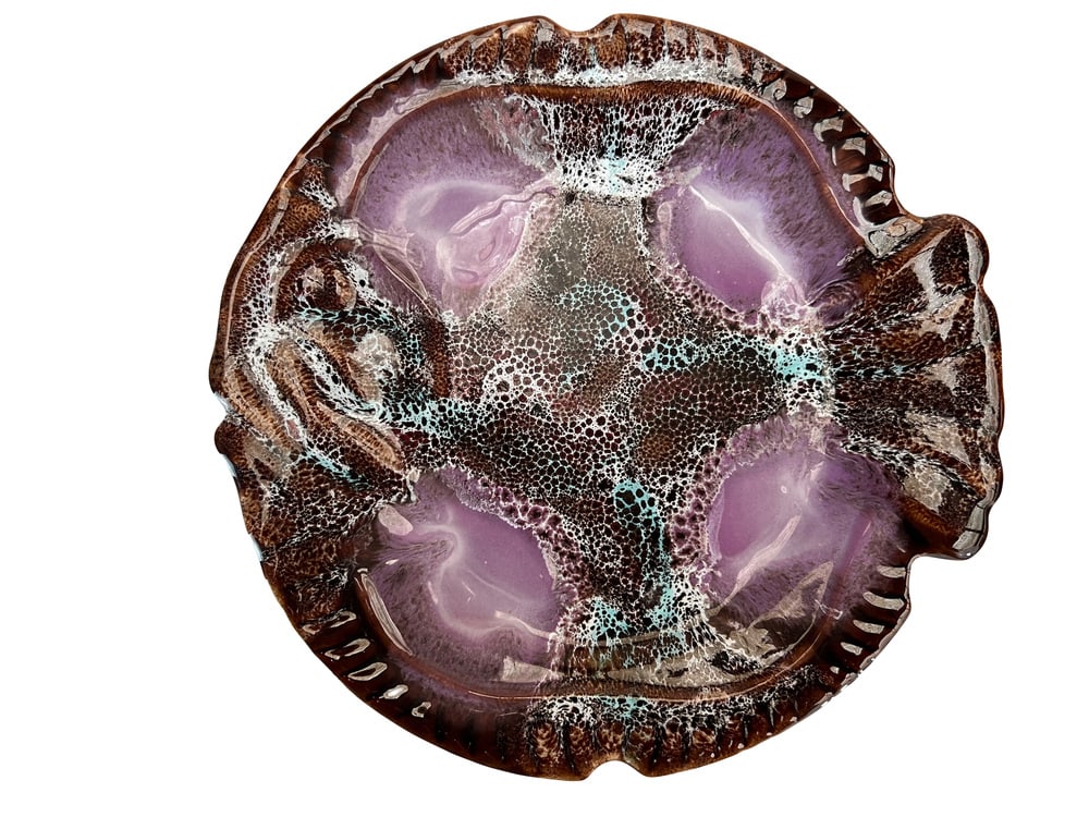 Fish Plates and Serving Dish from Vallauris, Set of 7 - 4