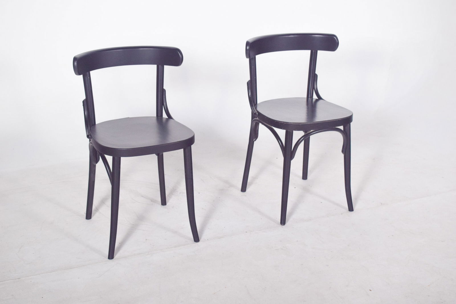 Vintage Black Lacquered Chair, 1950 - 2