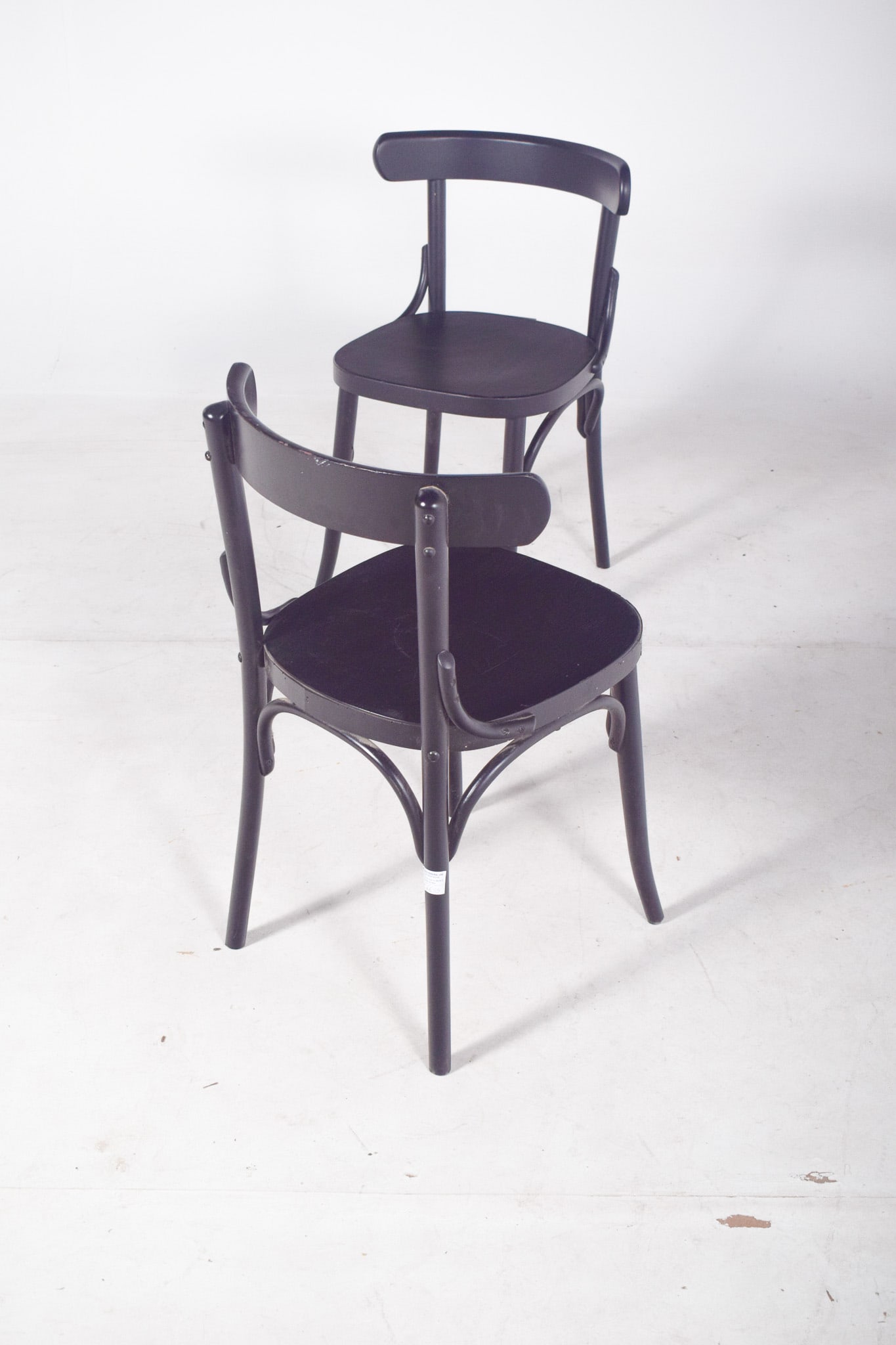 Vintage Black Lacquered Chair, 1950 - 3