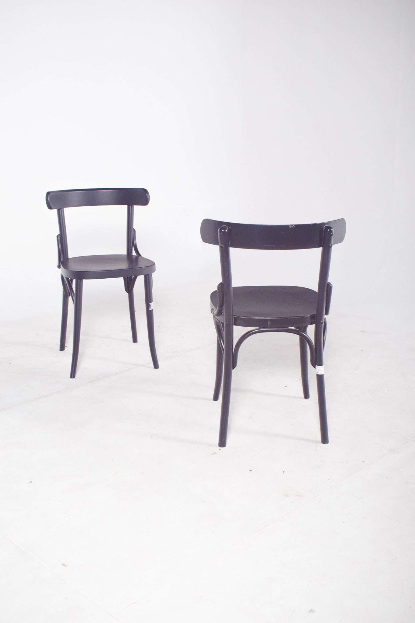 Vintage Black Lacquered Chair, 1950 - 4