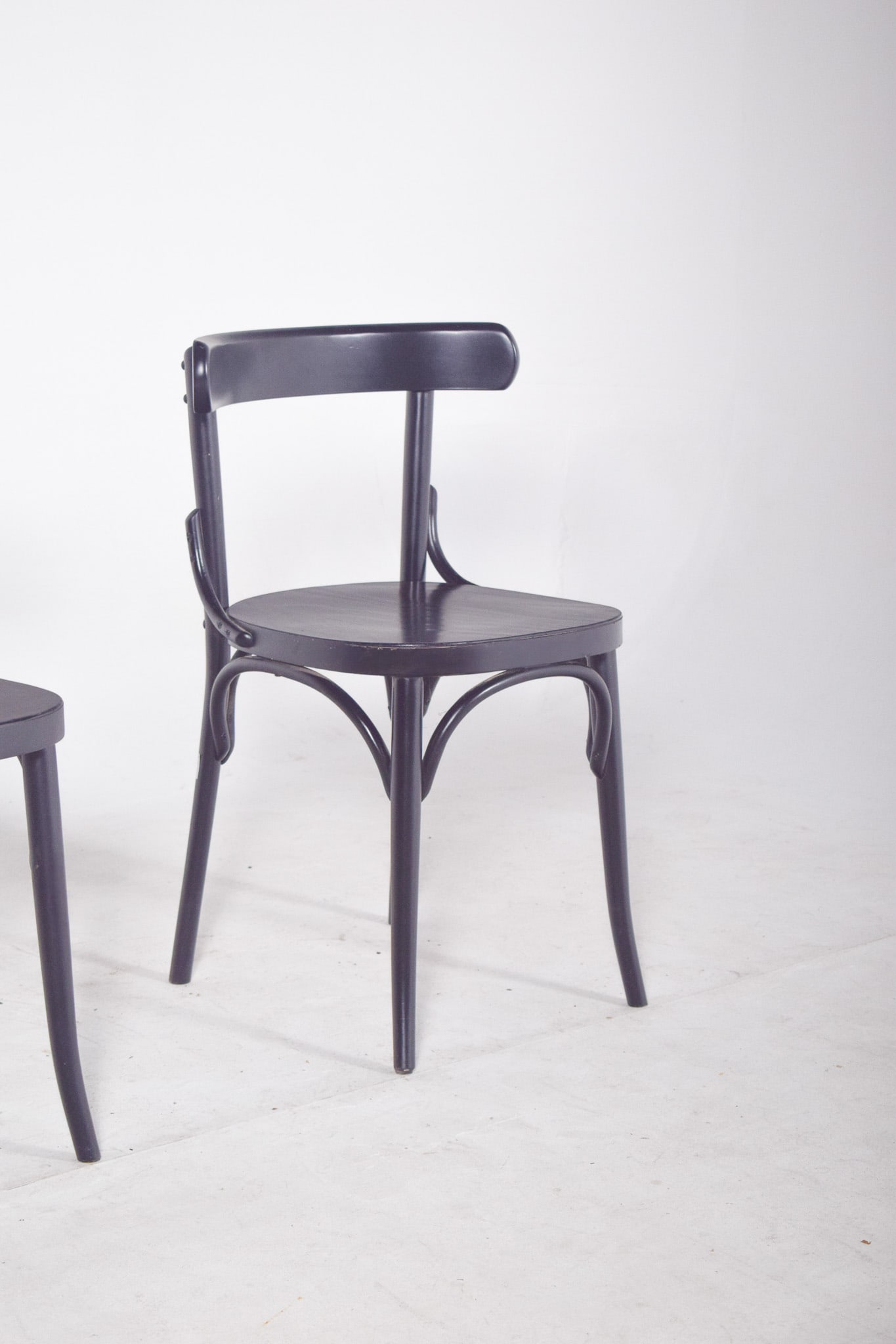 Vintage Black Lacquered Chair, 1950 - 7