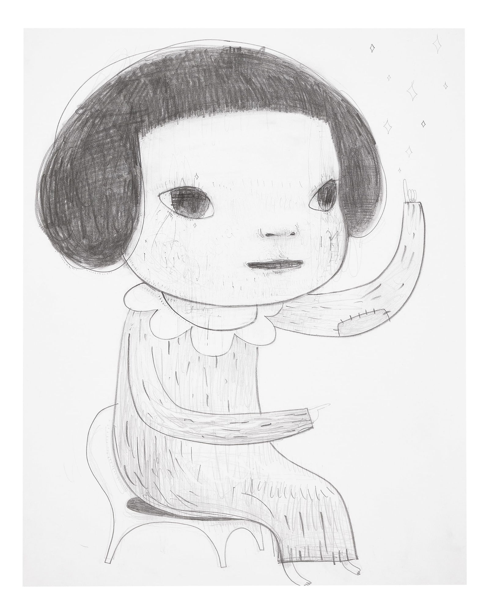 Nara Yoshitomo, News, Offset Lithograph, 2011: NARA YOSHITOMO (born 1959)Newsoffset Lithograph authorised and printed by Nara's StudioFirst Sold Out Editiondated on the plate: 2011Overall size: 515 x 364 mmAuthentic:Each print bears the title,