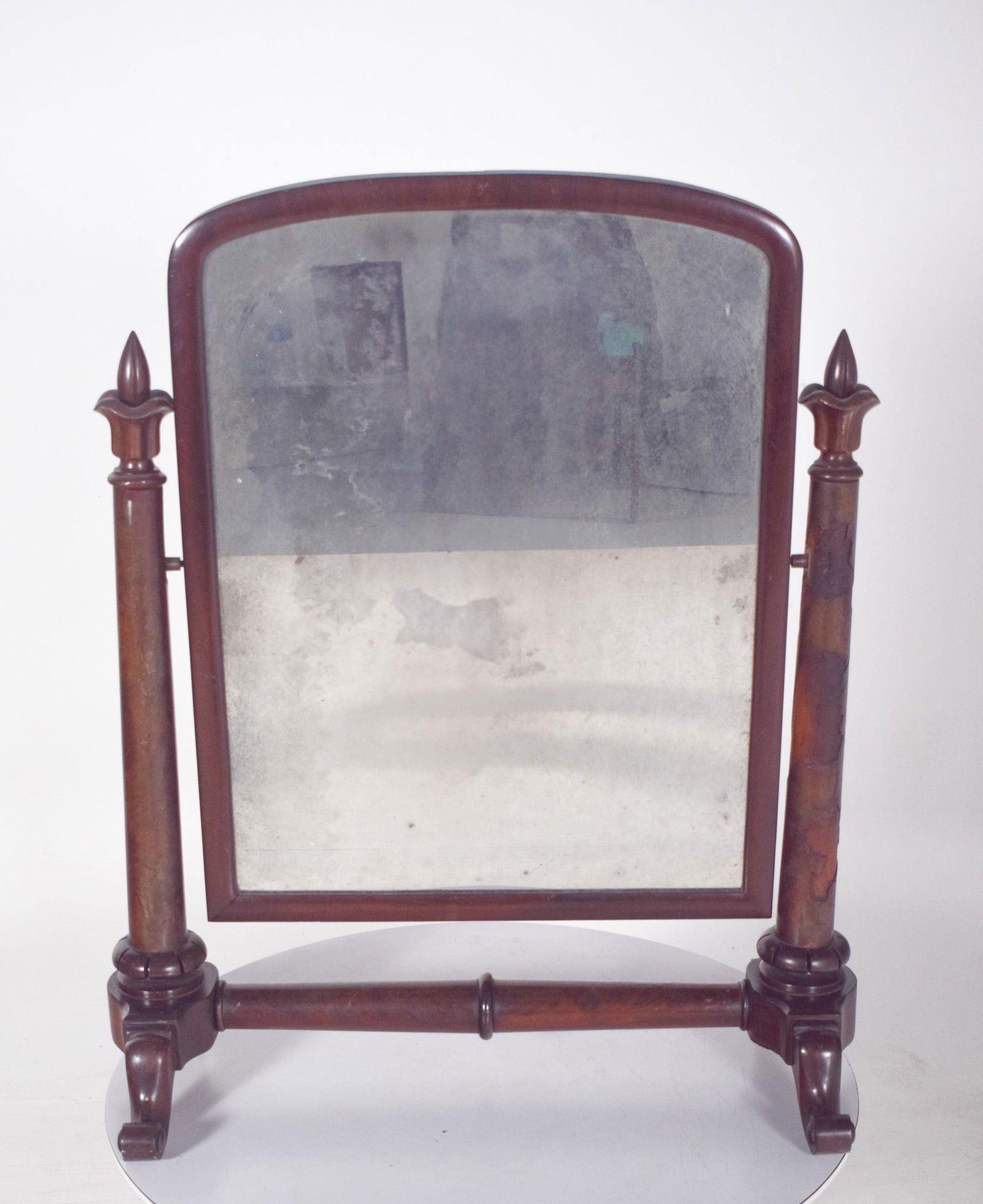 English Dressing Table Mirror with Turnings - 2