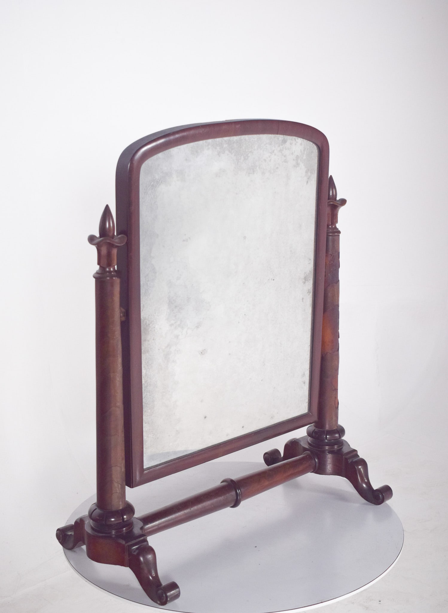 English Dressing Table Mirror with Turnings - 3