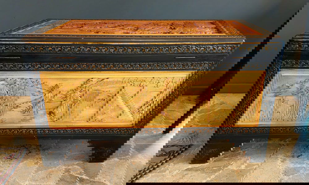 Chinese Inlaid Wooden Case Trunk, 1960s - 6