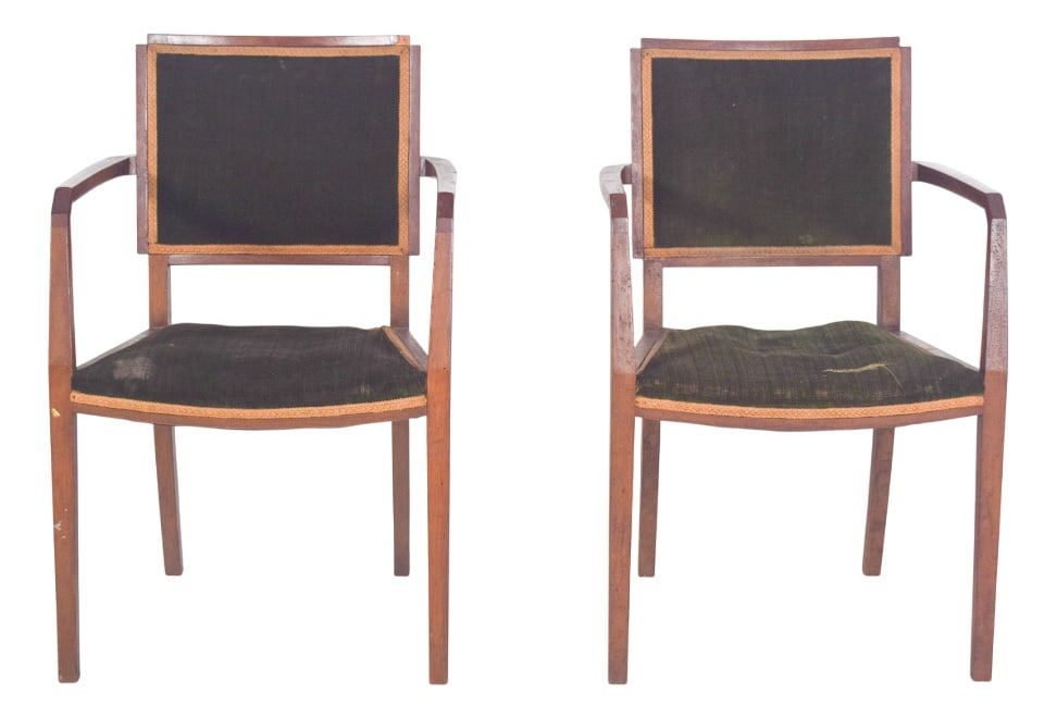 Chairs with Armrests, 1950s, Set of 2 (1 of 9)