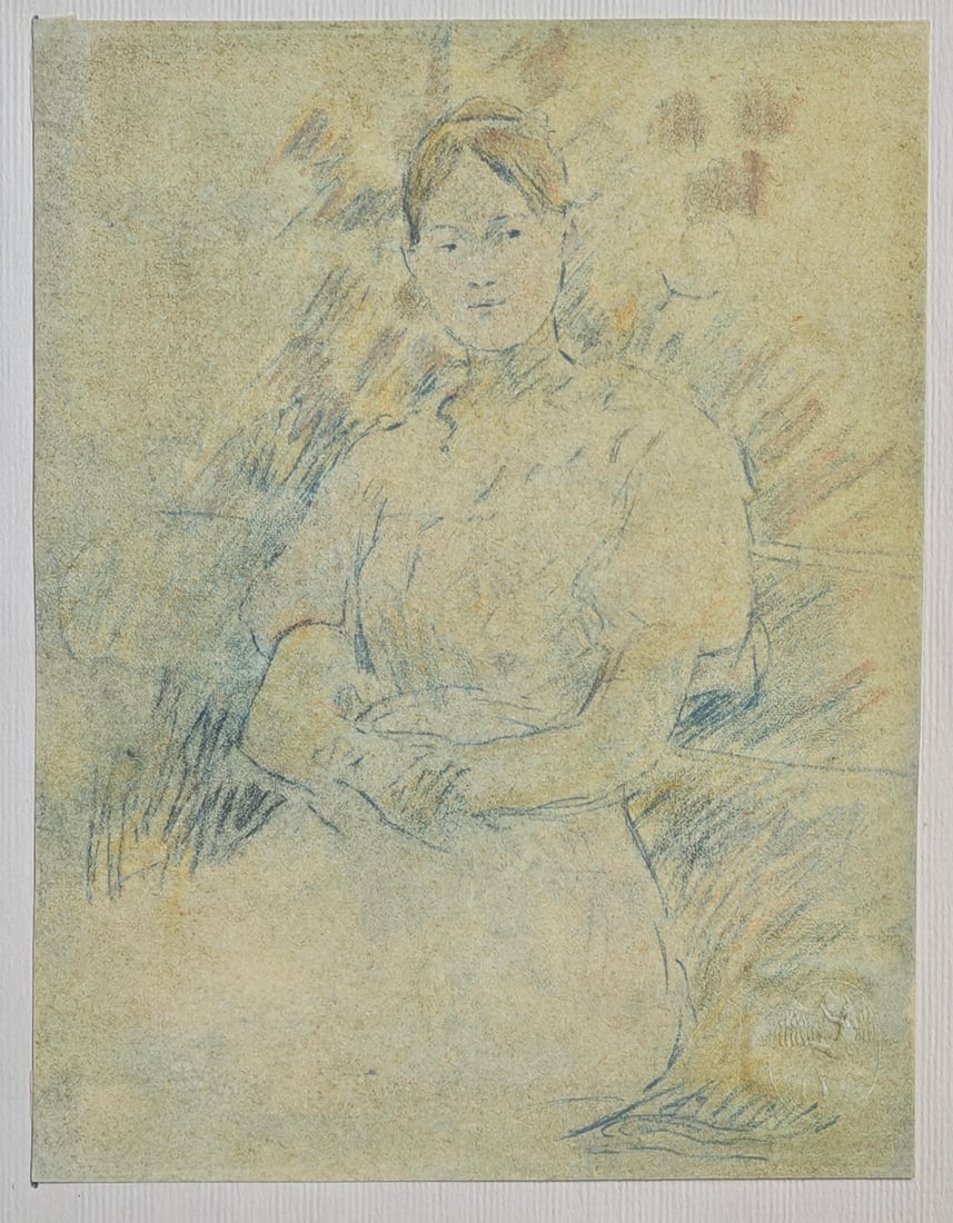 Berthe Morisot, Sitting Girl, 1918, Lithograph - 3