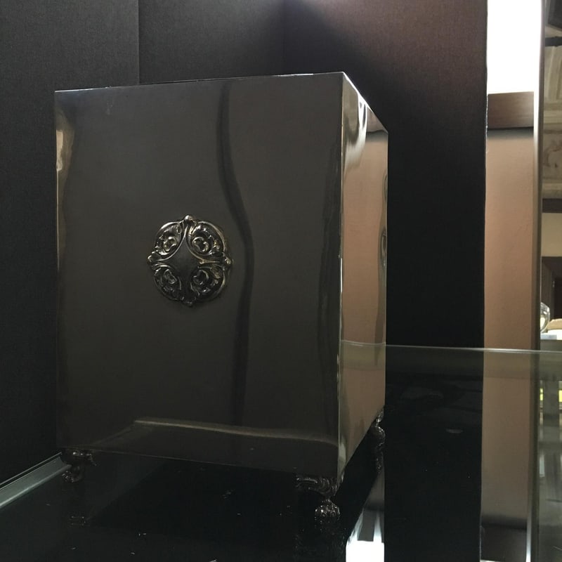 Postmodern Silver-Plated and Silver Box Vase, 1970 - 4