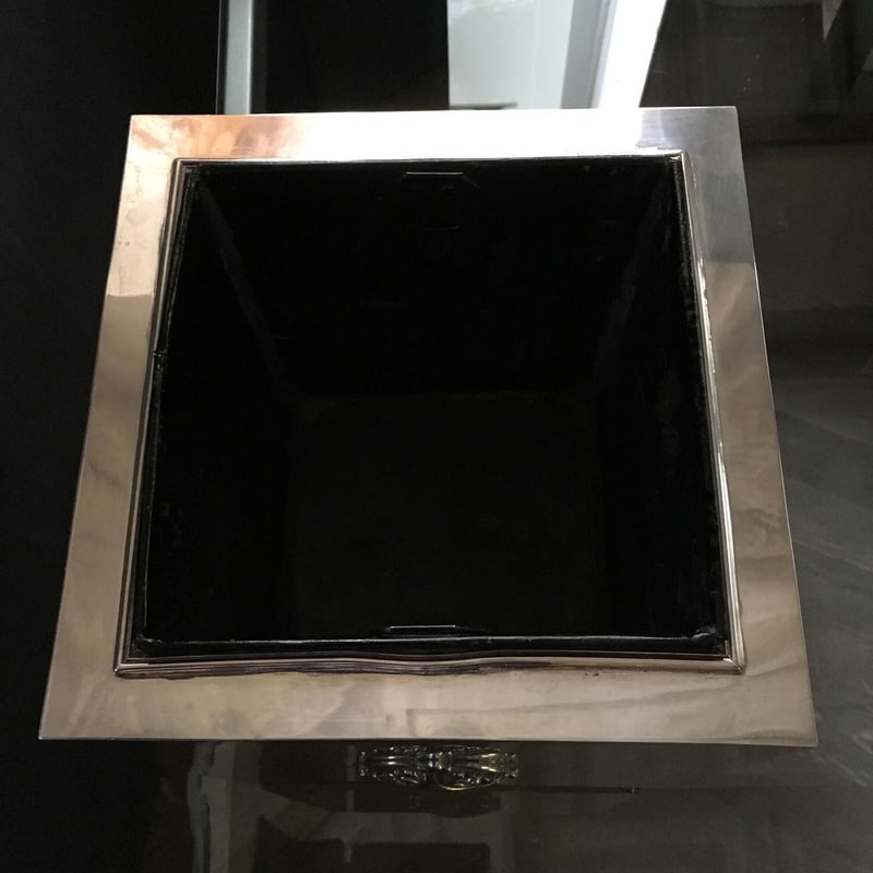 Postmodern Silver-Plated and Silver Box Vase, 1970 - 7