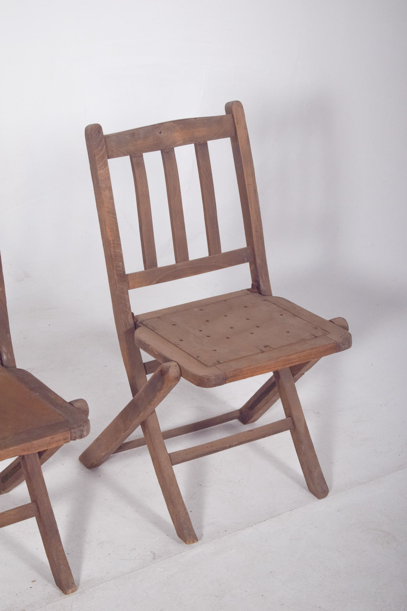 Wooden Folding Chairs, 1950, Set of 4 - 7