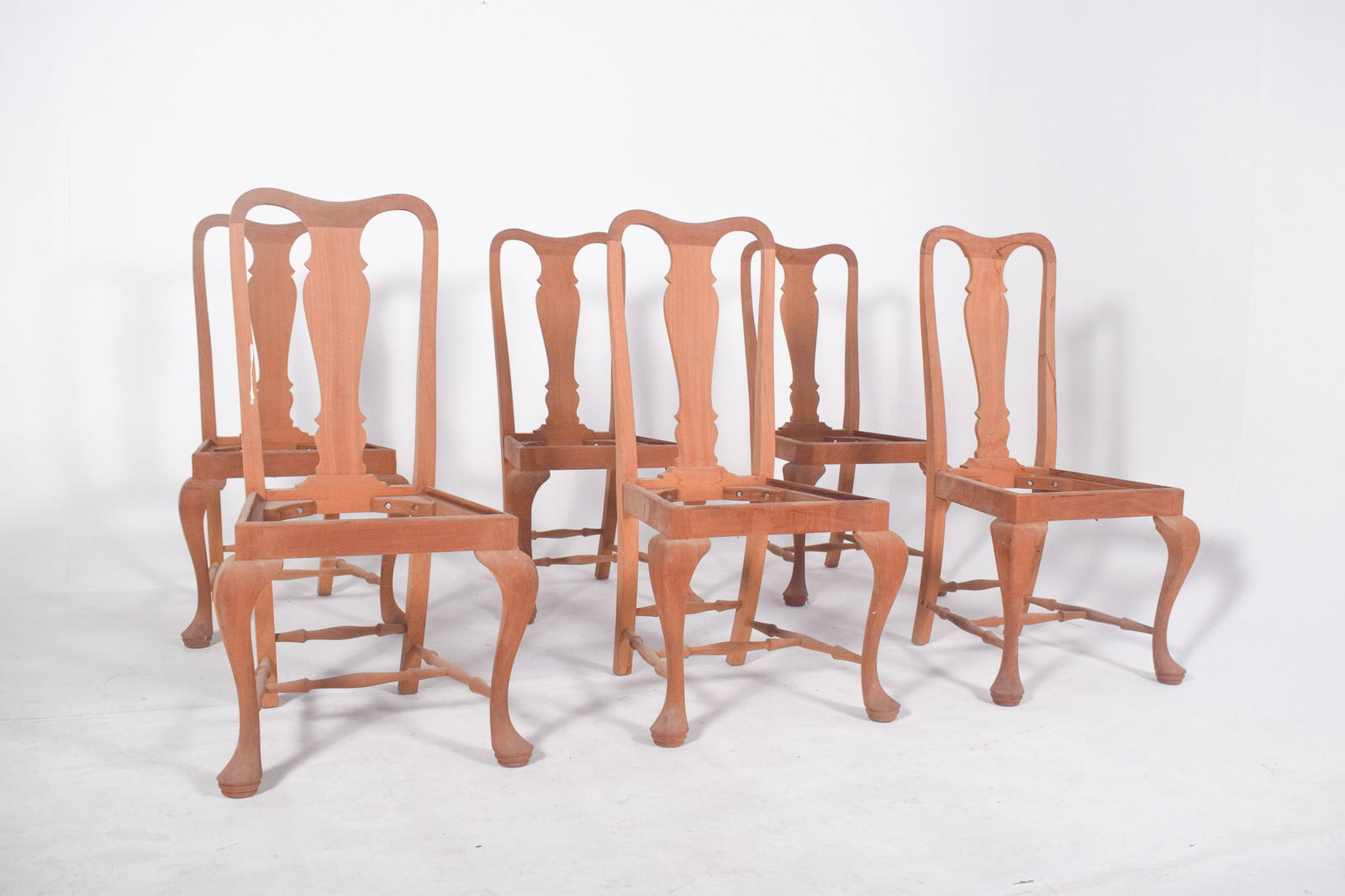 Portuguese Queen Anne Dining Chairs, 1940s, Set of 6 - 2