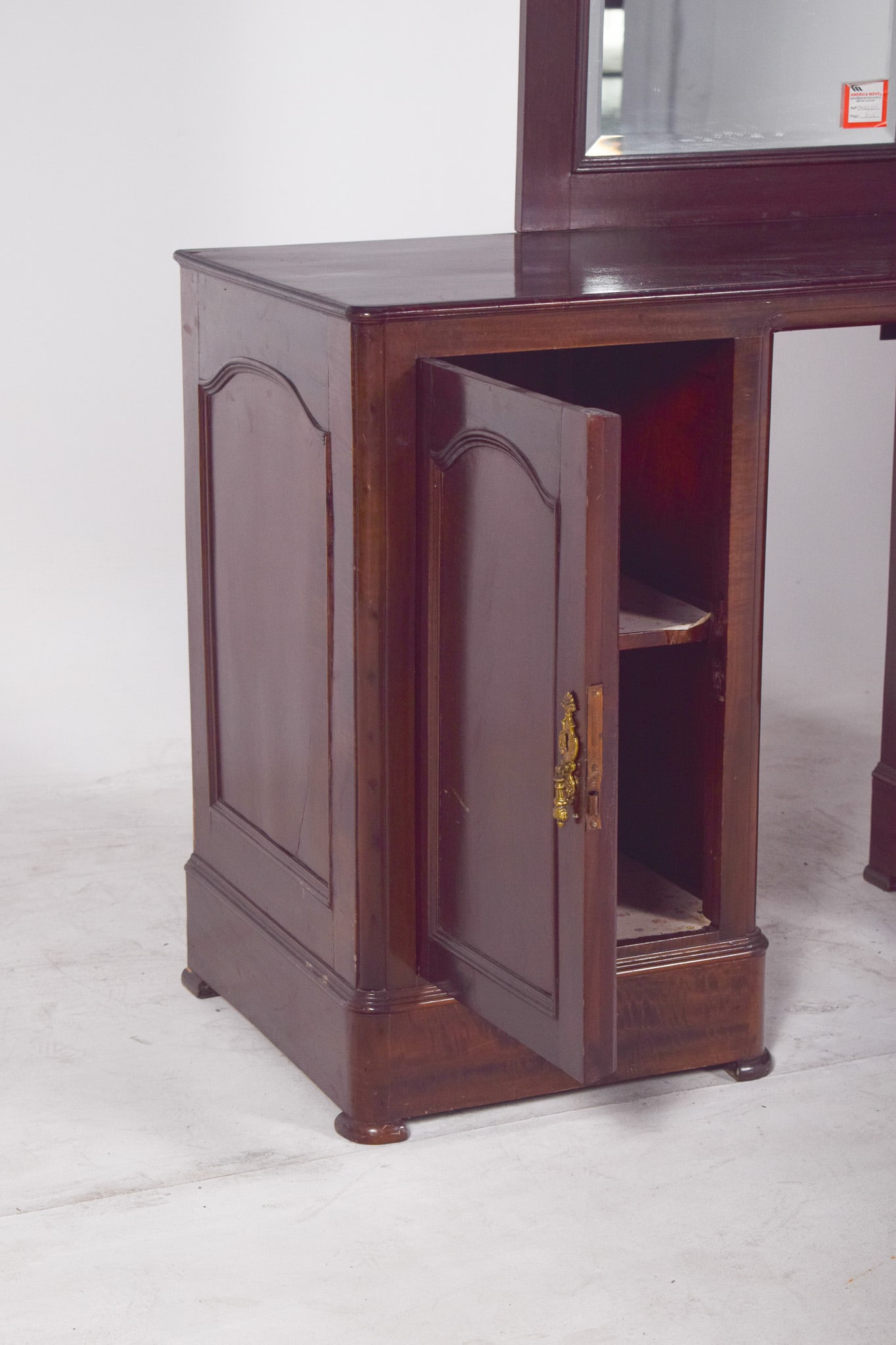 Vintage Portuguese Dressing Table with Mirror, 1920s - 10