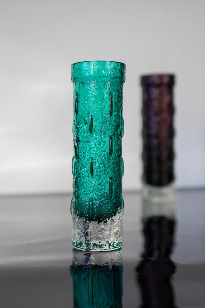 Glass Vases by Aladin for Riihimäen Lasi, Set of 2 - 12