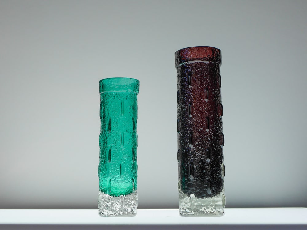 Glass Vases by Aladin for Riihimäen Lasi, Set of 2 - 5