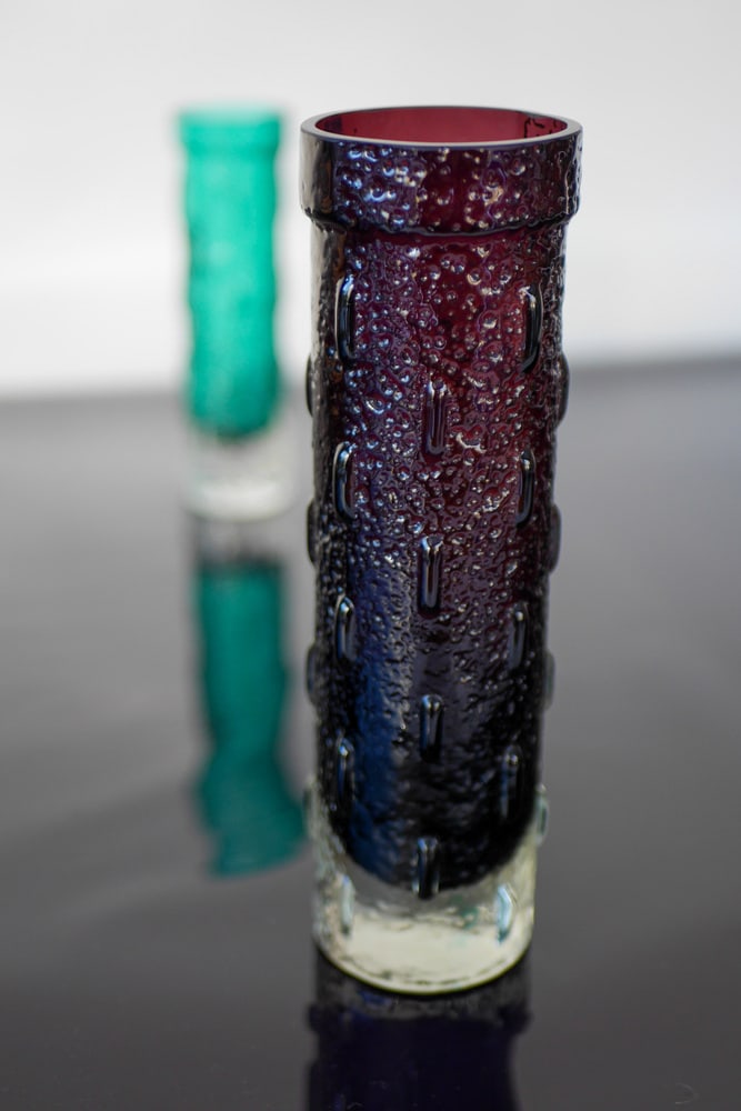 Glass Vases by Aladin for Riihimäen Lasi, Set of 2 - 8