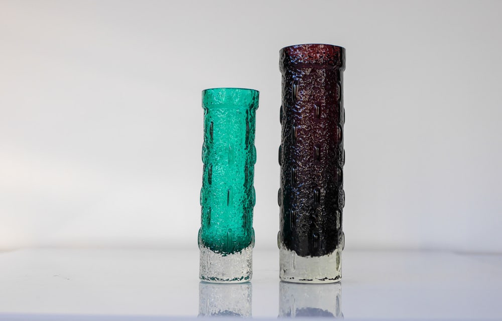 Glass Vases by Aladin for Riihimäen Lasi, Set of 2 - 9