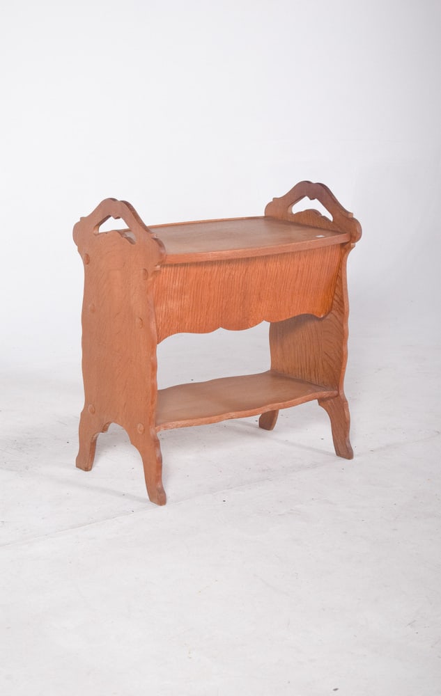 Mid-Century Oak Seamstress, 1950s - 7