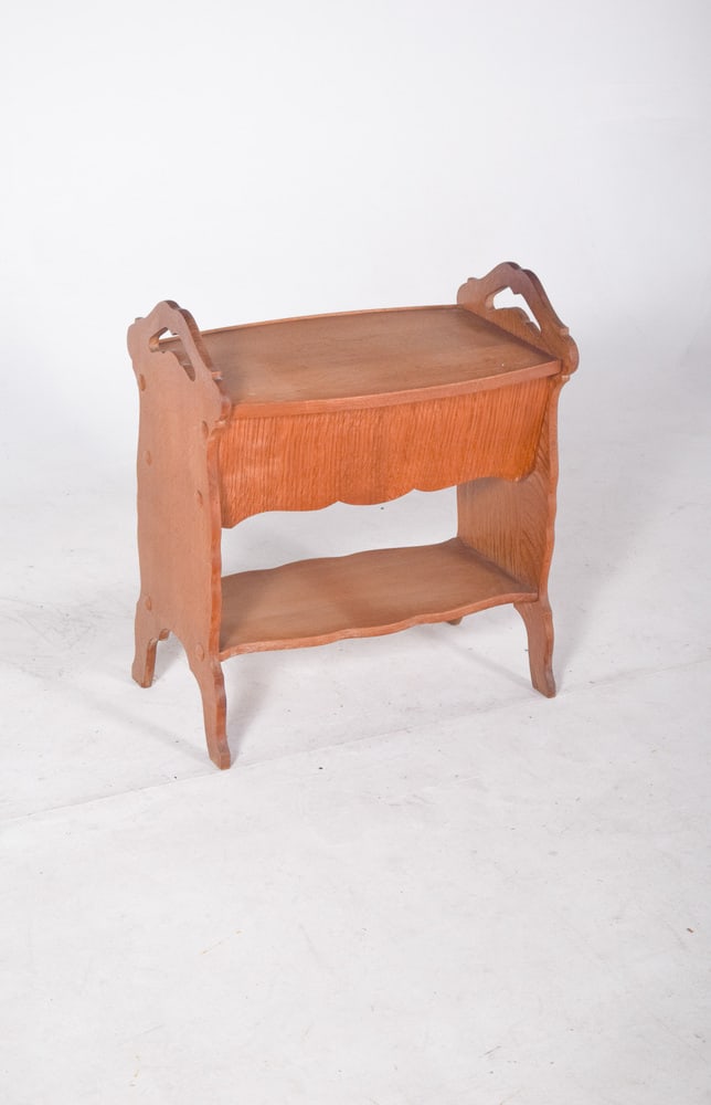 Mid-Century Oak Seamstress, 1950s - 8