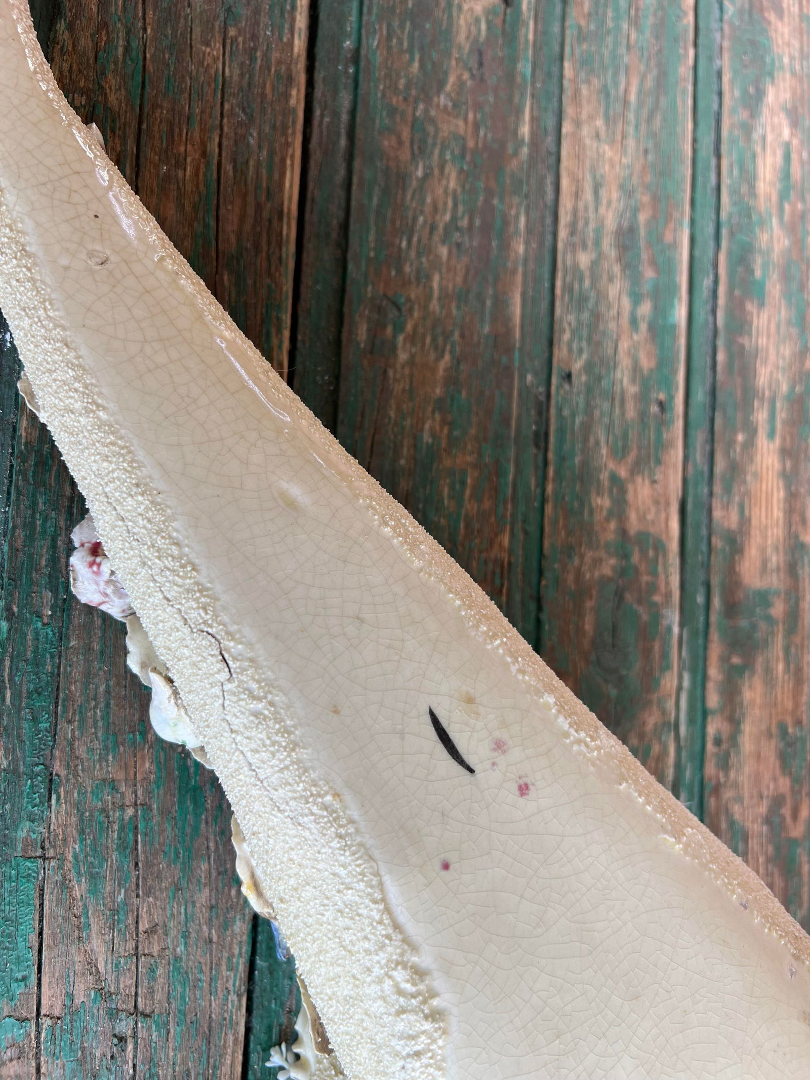 Flower and Bird Slip Wall Vase, 1890s - 11