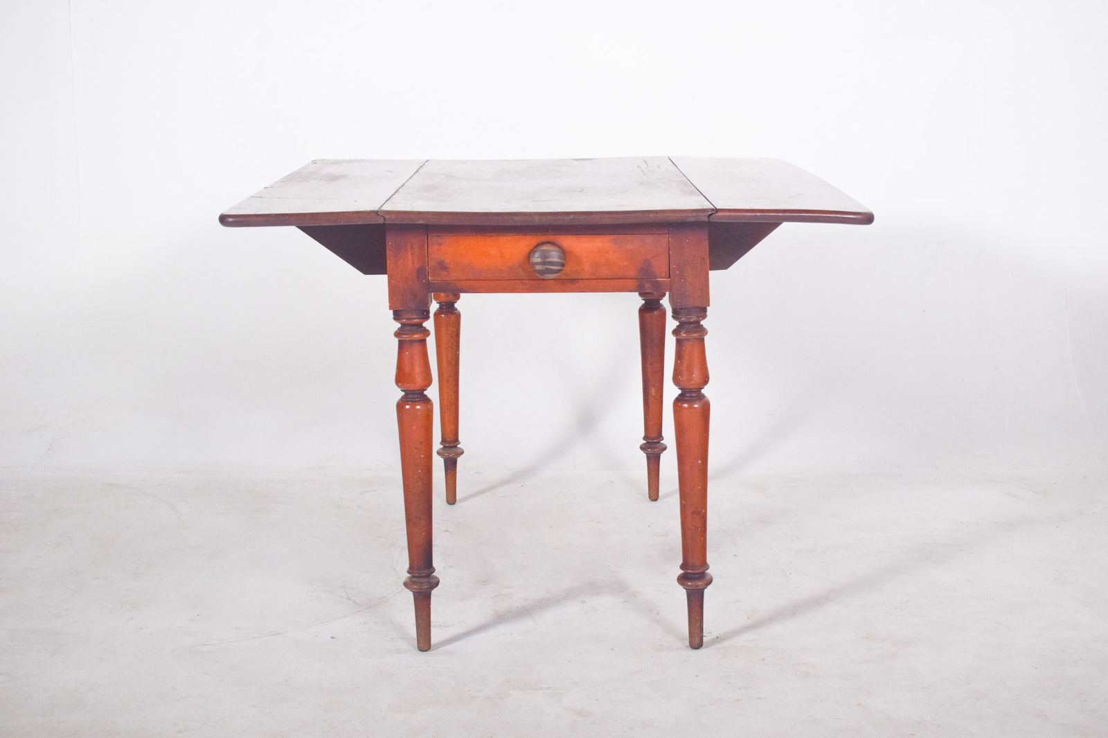 Antique Portuguese Flip Flap Table with Drawer, 1800s - 3