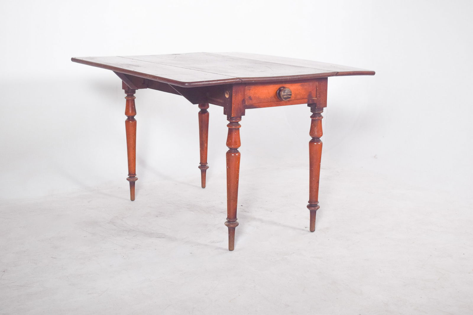 Antique Portuguese Flip Flap Table with Drawer, 1800s - 4