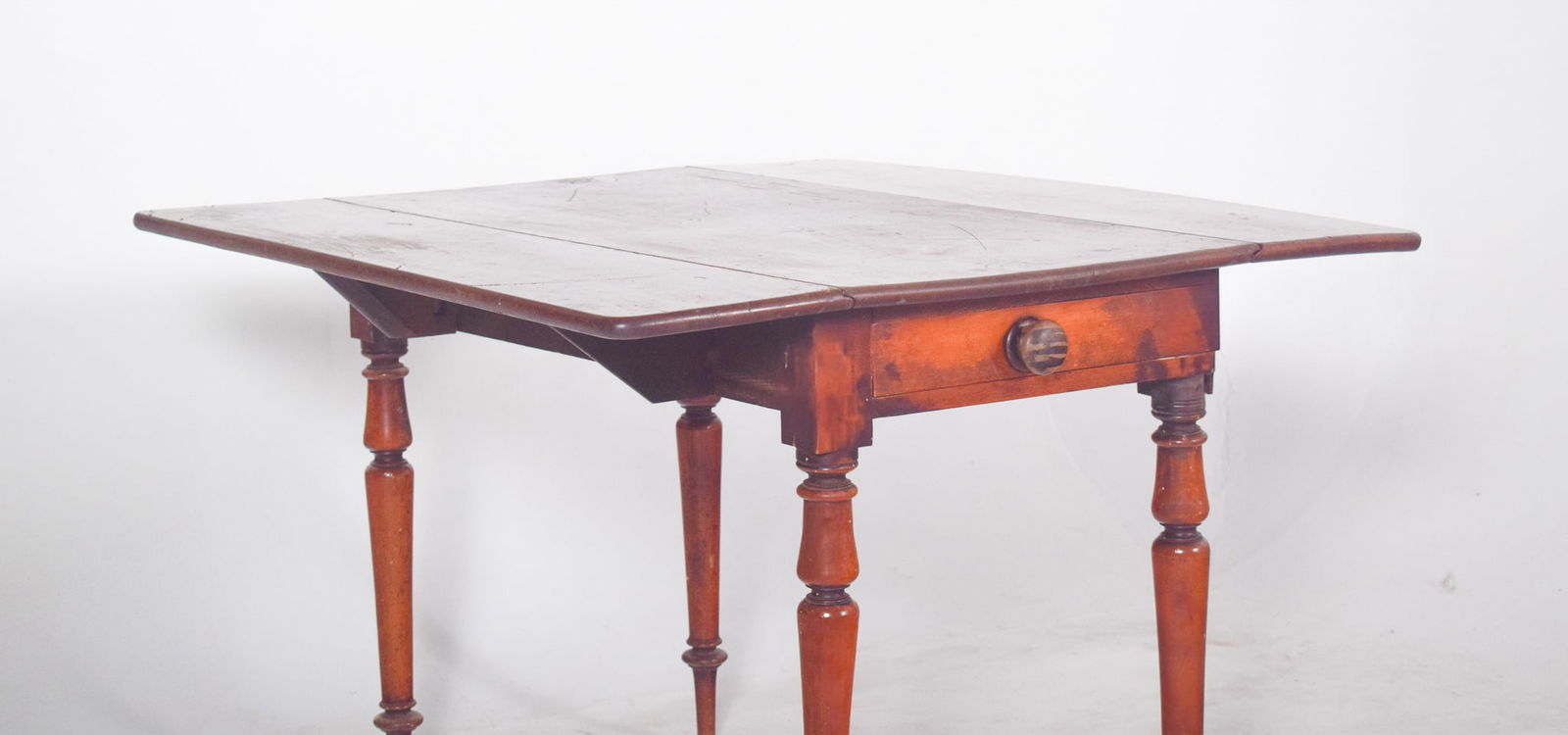 Antique Portuguese Flip Flap Table with Drawer, 1800s - 5