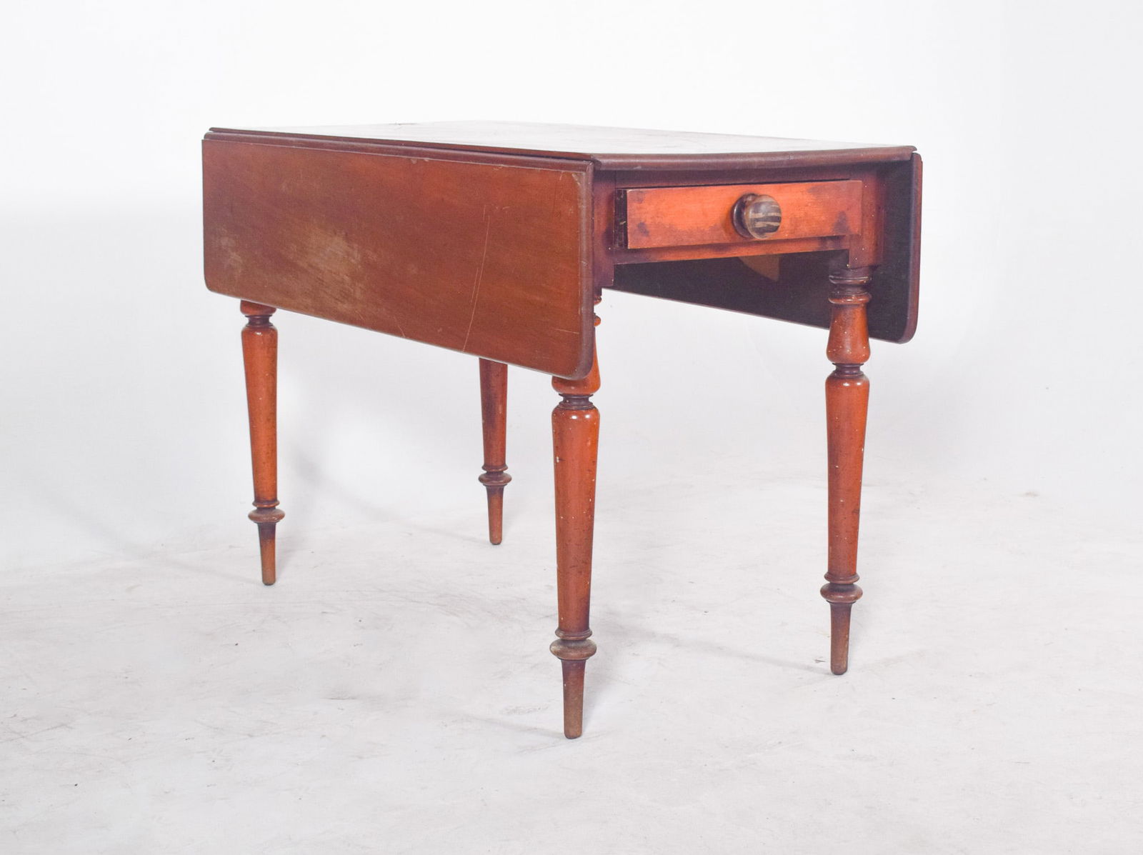 Antique Portuguese Flip Flap Table with Drawer, 1800s - 6