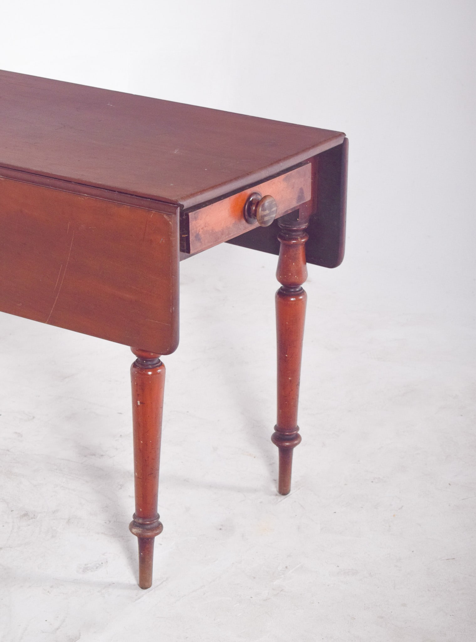 Antique Portuguese Flip Flap Table with Drawer, 1800s - 7