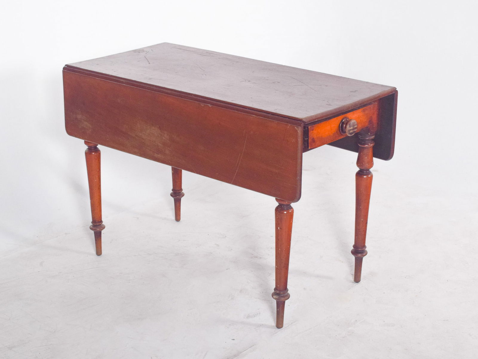 Antique Portuguese Flip Flap Table with Drawer, 1800s - 8