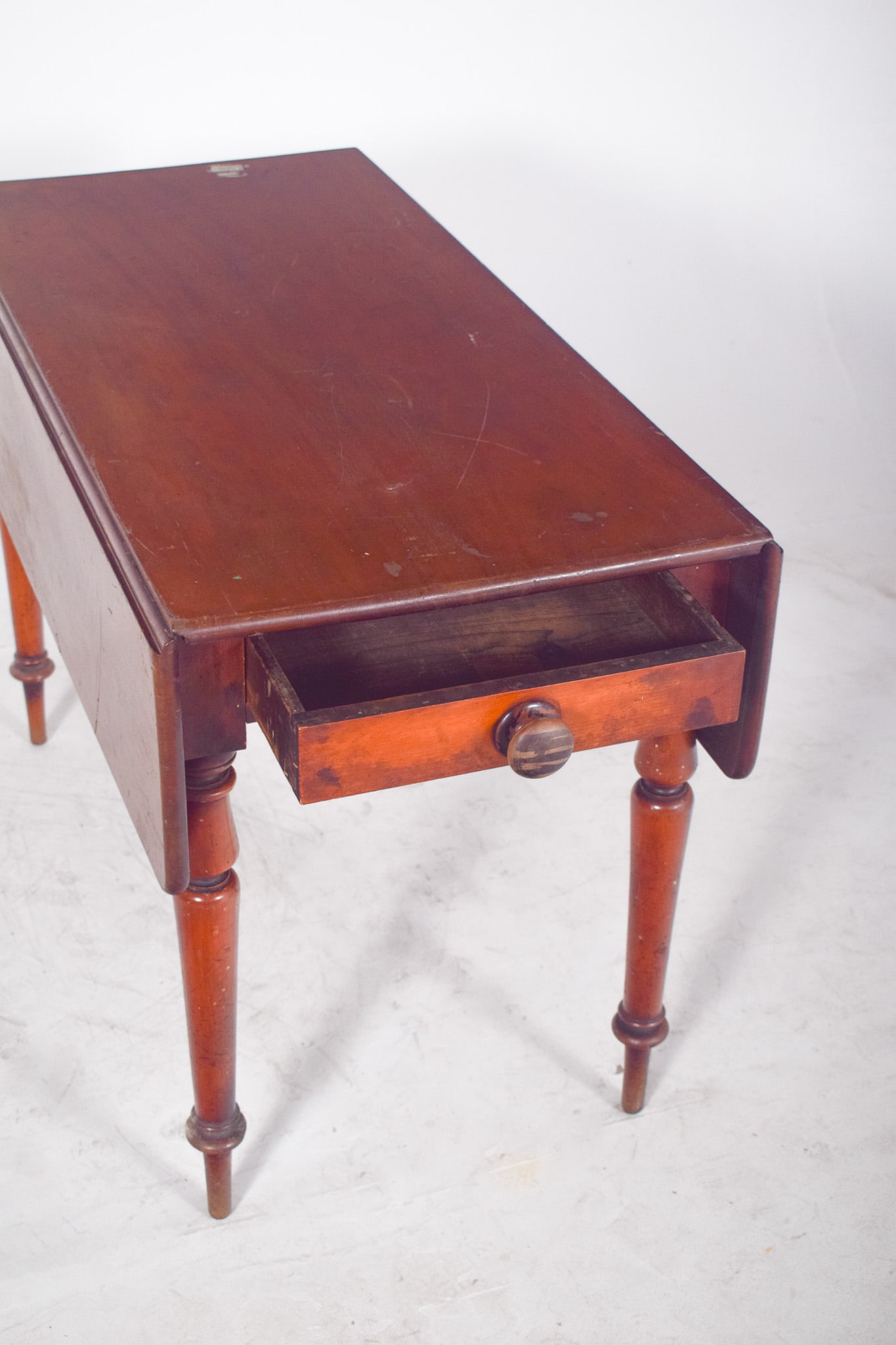 Antique Portuguese Flip Flap Table with Drawer, 1800s - 9