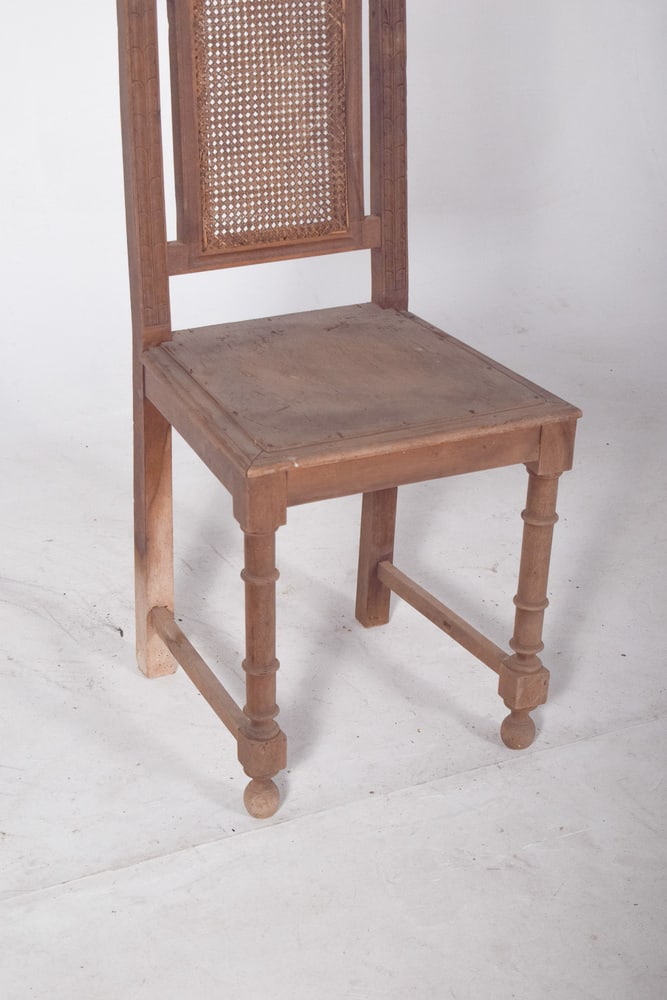 Dining Chair with Cane Backrest, 1890 - 4