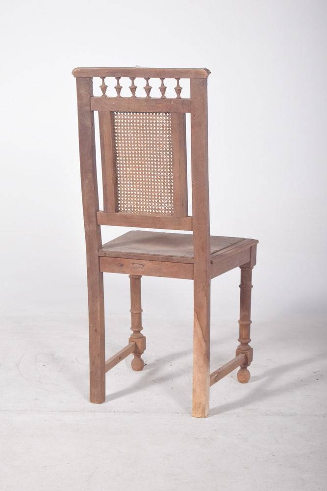 Dining Chair with Cane Backrest, 1890 - 5